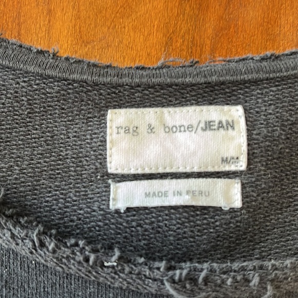 Rag and Bone cold shoulder sweatshirt. Long sleeves with wide cuffs. - Picture 5 of 9